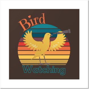 Vintage Bird Watching Posters and Art